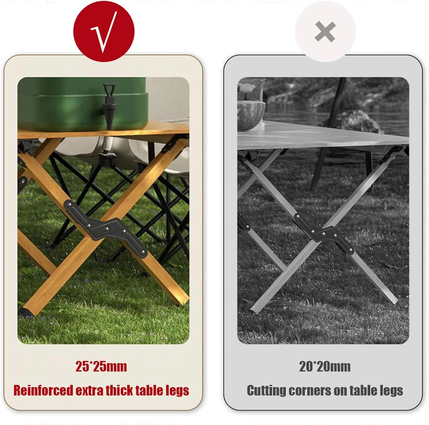 Picnic Table Chair Set of 3 Camping Table Chair with Aluminum Roll-up Backpacking Table and Lawn Chair Portable Folding Furniture for Indoor Outdoor