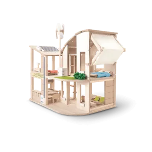 Plan Toys Green Dollhouse With Furniture
