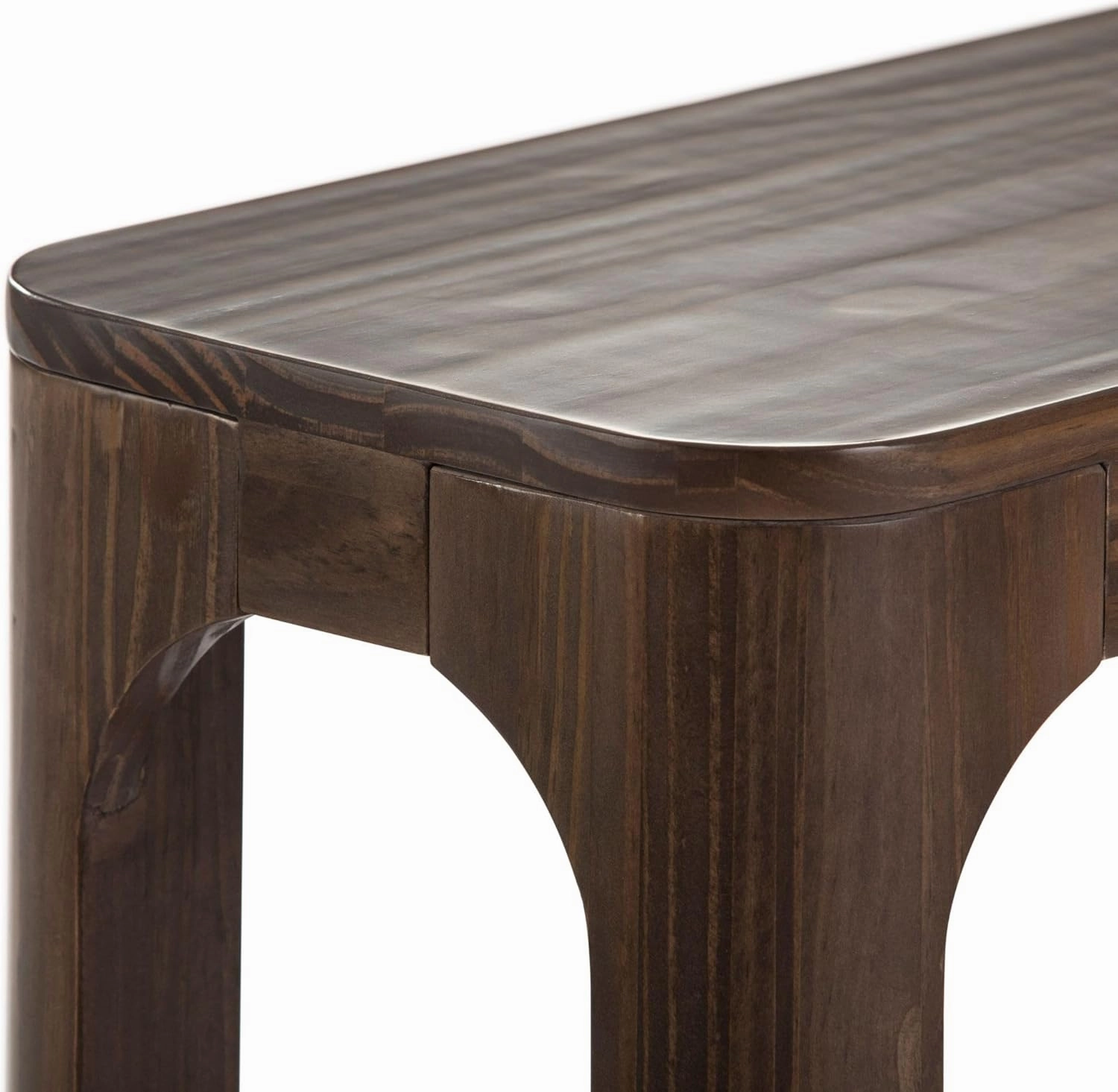 Plank Beam Forma Console Table, 46 Inch, Solid Wood Sofa Table, Entryway Table for Hallway, Narrow Behind The Couch Table, Console Tables for Entryway, Living Room, Foyer, Easy Assembly, Walnut