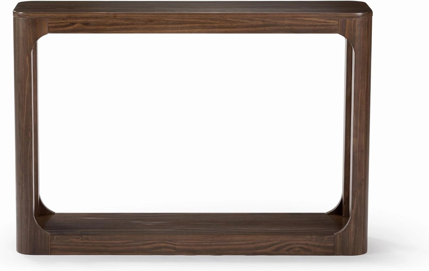 Plank Beam Forma Console Table, 46 Inch, Solid Wood Sofa Table, Entryway Table for Hallway, Narrow Behind The Couch Table, Console Tables for Entryway, Living Room, Foyer, Easy Assembly, Walnut
