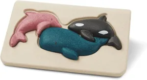 PlanToys Sea Life Puzzle (4643) | Sustainably Made from Rubberwood and Non-Toxic Paints and Dyes | Eco-Friendly PlanWood
