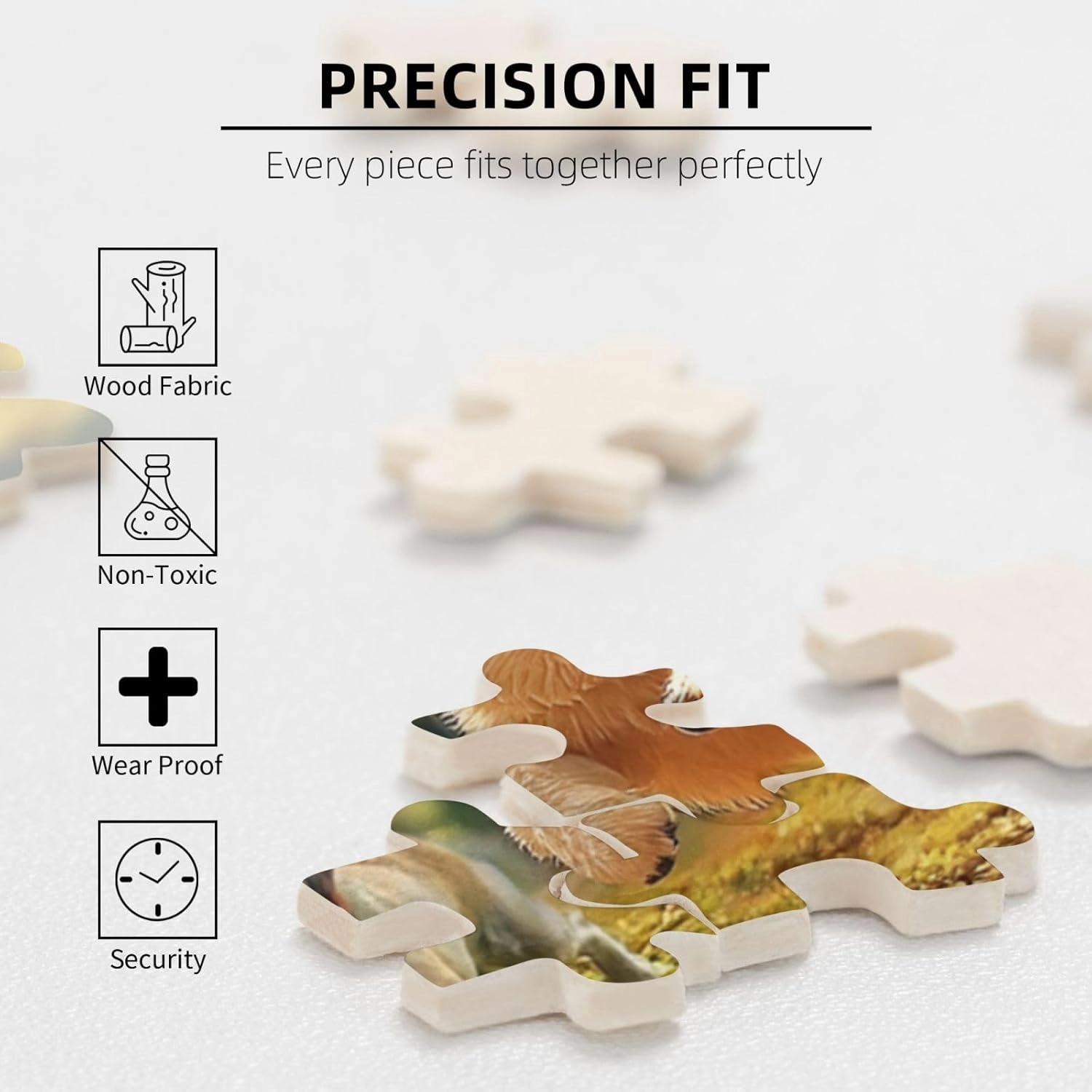 Playful Pup Chasing Vintage Steam Train 1000 pcs Adult Wooden Jigsaw Puzzle,Countryside Adventure Scene,Enjoy The Solving Process,Thought Flight,Unique Adults Artworks,Gifts for Friends