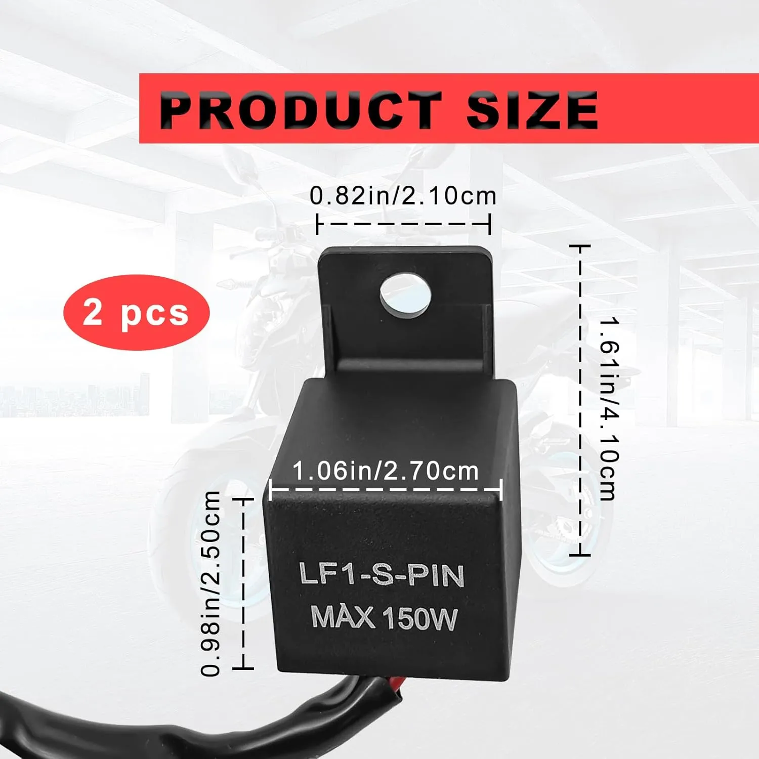 ​​Pleoos 12V 2-Pin Electronic LED Flasher Relay, Turn Signal Flasher Relay for Motorcycle Fixes Turn Signal Bulbs Hyper Flash (Relay-2Pcs)