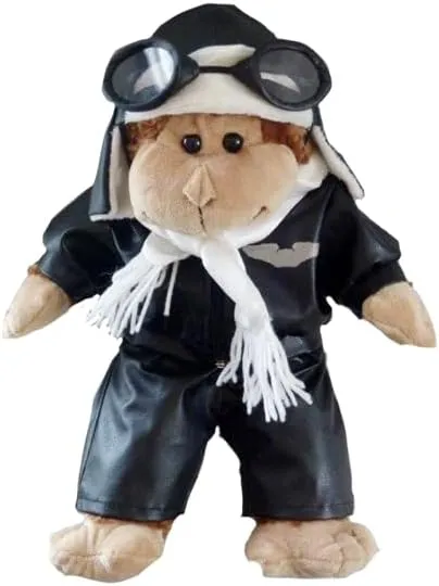 Plush Toys Wanderland Aviator Wings Outfit with Helmet & Goggles – Pilot Costume Clothes for 14-18 inch Stuffed Animals, Teddy Bears, Dress Up Accessories for Plush Toys Uniform