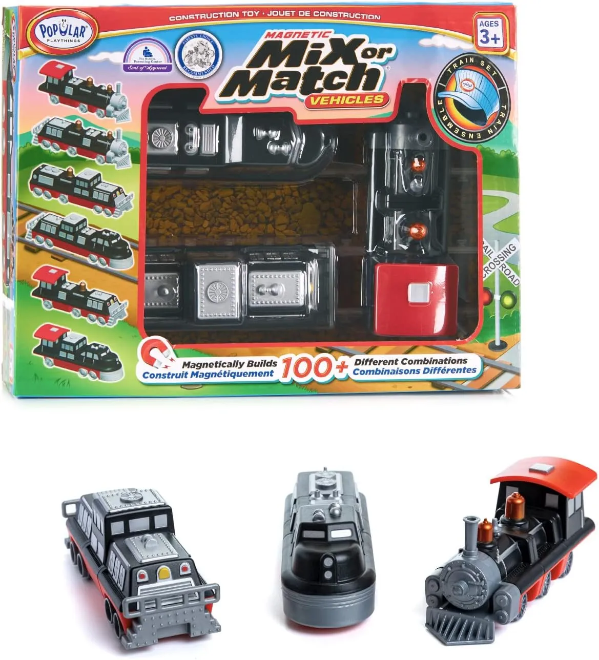 POPULAR PLAYTHINGS Magnetic Mix or Match Vehicles, Train