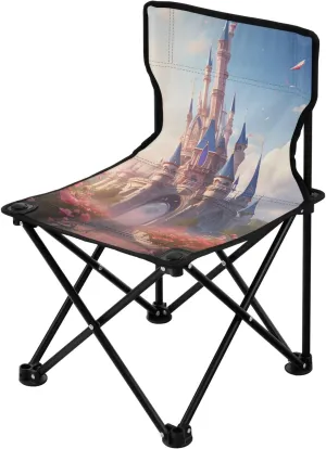 Portable Camping Folding Chairs Foldable Chair Small Castle Cartoon 3 Lightweight Backpacking Outdoor Outside Fishing