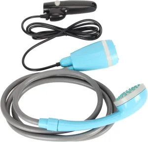 Portable Camping Shower Kit, 25W USB Charging Outdoor Camp Shower Pump with USB Cable, Convenient Fast Portable Outdoor Shower Kit for Car Wash Shower Blue