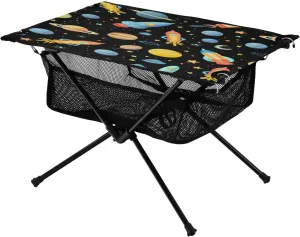 Portable Camping Table Foldable with Mesh Storage Lightweight Compact Camp Tent Side Table for Outside,Camping,Hiking,Tailgating,Space