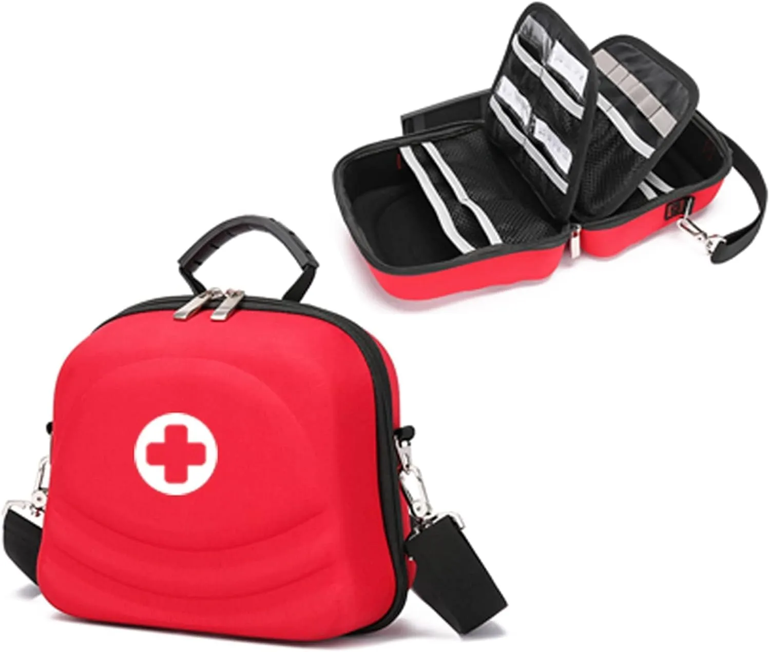 Portable First Aid Kit Empty, Emergency Rescue Bag for Car, Camping, Travel, Hiking, Sport, Home First Aid Essential Box, Waterproof(Navy Blue)