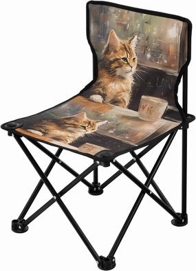 Portable Camping Folding Chairs Foldable Chair Small Cat Coffee Lightweight Backpacking Outdoor Outside Fishing