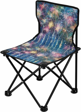 Portable Camping Folding Chairs Foldable Chair Small Colorful Fireworks 1 Lightweight Backpacking Outdoor Outside Fishing