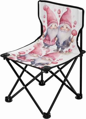 Portable Camping Folding Chairs Foldable Chair Small Gnome Valentine's Day Lightweight Backpacking Outdoor Outside Fishing