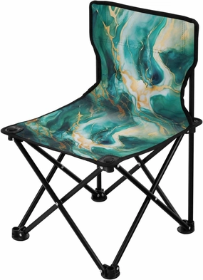 Portable Camping Folding Chairs Foldable Chair Small Marble Green Gold 1 Lightweight Backpacking Outdoor Outside Fishing