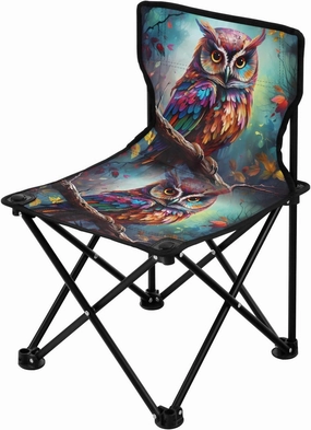 Portable Camping Folding Chairs Foldable Chair Small Owl 1 Lightweight Backpacking Outdoor Outside Fishing