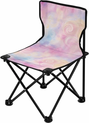 Portable Camping Folding Chairs Foldable Chair Small Pink Nebula Lightweight Backpacking Outdoor Outside Fishing