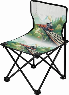 Portable Camping Folding Chairs Foldable Chair Small Train 2 Lightweight Backpacking Outdoor Outside Fishing