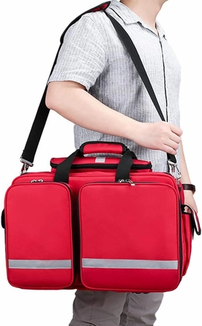 Portable First Aid Kit, First Aid Medical Bag Large Multi-Pocket Emergency Medical Bag, for Boat Car Camping Hiking Travel & Backpacking