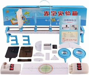 Portable Physical Optical Experiment Set Concave/Convex Lens Optical Bench Lab Activities Kids Optical Learning Instruments