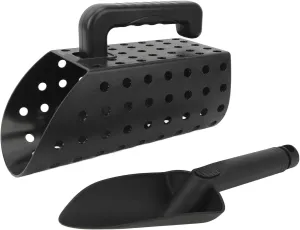 Premium Sand Scoop and Shovel Set for Metal Detecting Enthusiasts and Beach Combers - Plastic Sand Sifter Tools for mini and Adults | Ideal for Treasure Hunting and Seashell