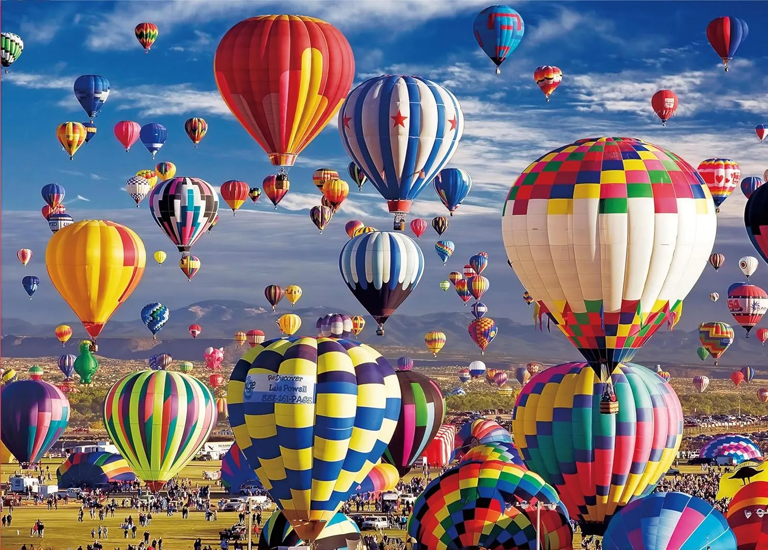 Puzzles for Adults 1000 Pieces Hot Air Balloon Jigsaw Puzzles 1000 Pieces for Kids Adults Teens Family Large Puzzle Toys Gift Educational Intellectual Decompressing Challenging Fun Game Size 27" x 20"