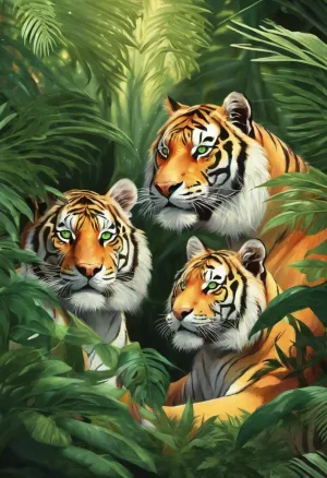 Puzzles for Adults 1000 Pieces, Impossible Hard Difficult Challenging Puzzles for Adults,Families Tigers in The Jungle Challenging Puzzle Perfect for Game Nights