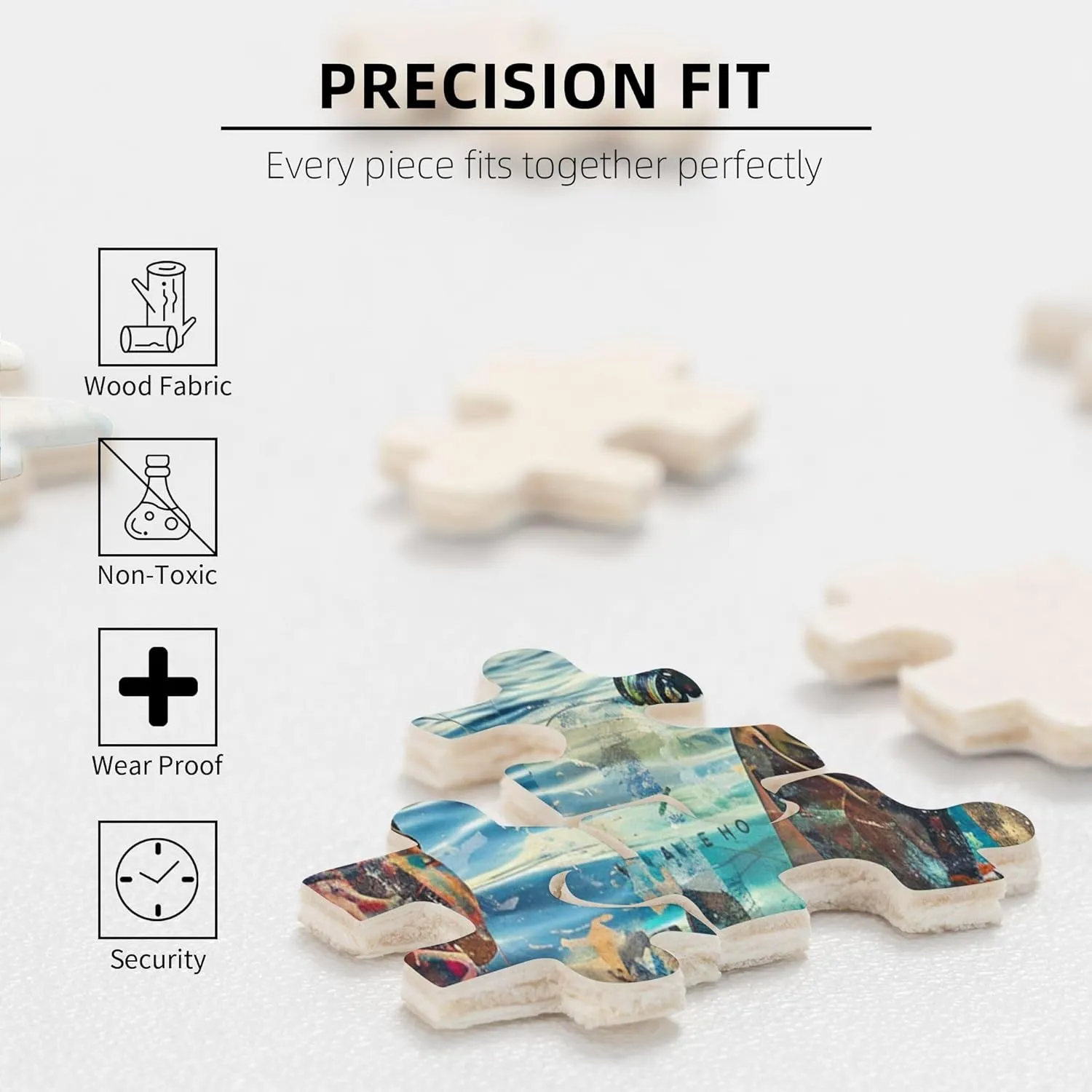 Puzzles for Adults 500 Pieces, Father and Son Fishing, Wooden Jigsaw Puzzles, Unique Artwork for Adults, 500 Piece Jigsaw Puzzle for Adults Challenging Charm Puzzle for Game Night