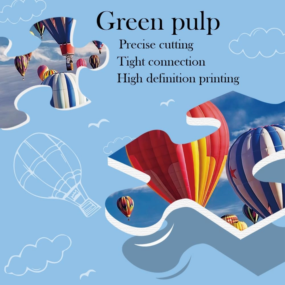 Puzzles for Adults 1000 Pieces Hot Air Balloon Jigsaw Puzzles 1000 Pieces for Kids Adults Teens Family Large Puzzle Toys Gift Educational Intellectual Decompressing Challenging Fun Game Size 27" x 20"