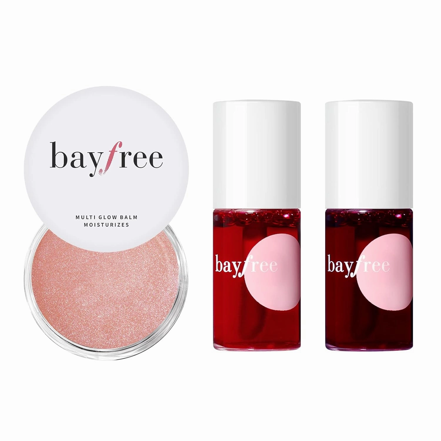 Radiant Finish, Hydrating, Creamy, Lightweight & Blendable Mulit Glow Balm & Long Lasting Waterproof Lip Tint Stain Set