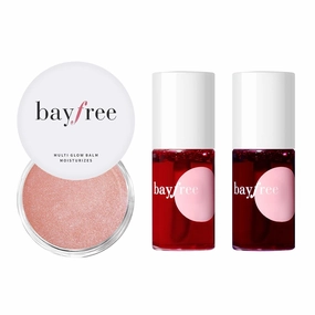 Radiant Finish, Hydrating, Creamy, Lightweight & Blendable Mulit Glow Balm & Long Lasting Waterproof Lip Tint Stain Set