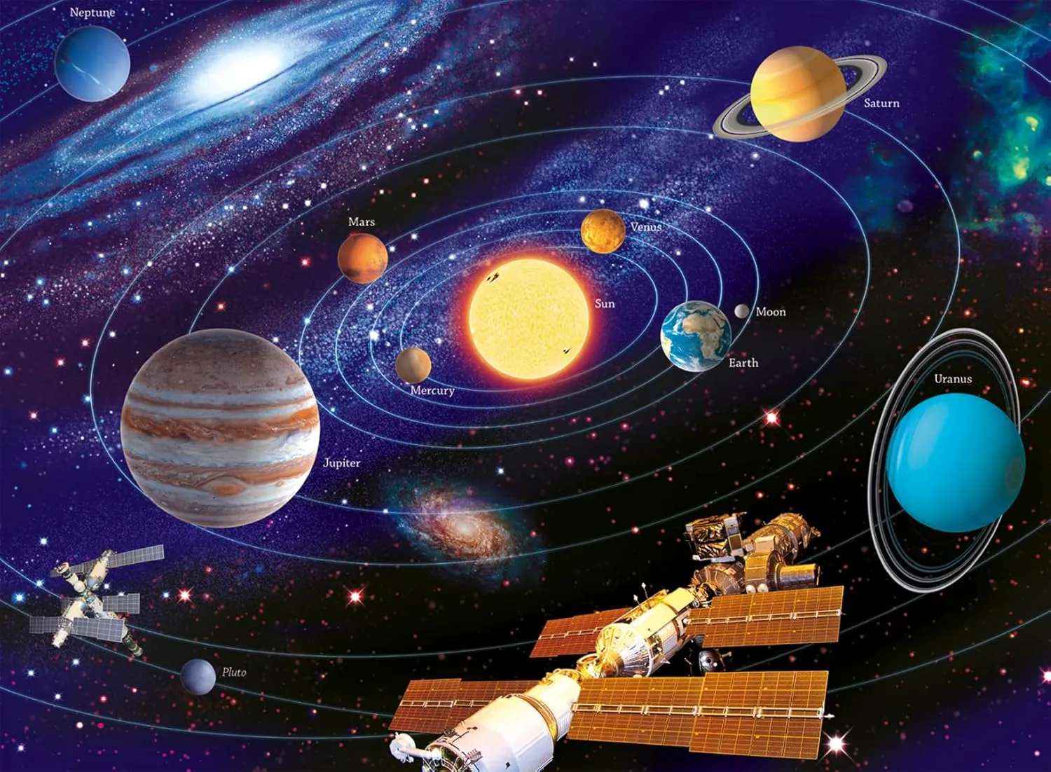 Ravensburger Solar System Jigsaw Puzzle for Kids - 200 Unique Pieces | Enhances Concentration & Creativity | Eco-Friendly - FSC Certified for All Ages