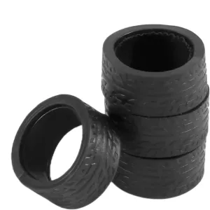 RC Car Accessories Compatible with Wltoys K969 K989 P929 for Iw04M for AWD Iw02 for Mini-Z D Q 1/28 RC Drift for Racing Car 4Pcs Rubber Tyre Tires Wheel