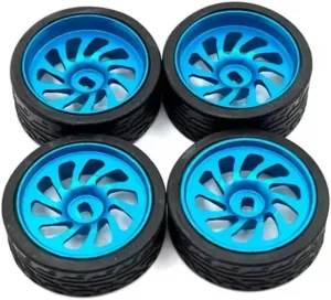 RC Car DIY Parts for Wltoys for Kyosho 1/28 26.5mm for Racing Wheel Tires RC Car Accessories Upgrade Parts(Blue)