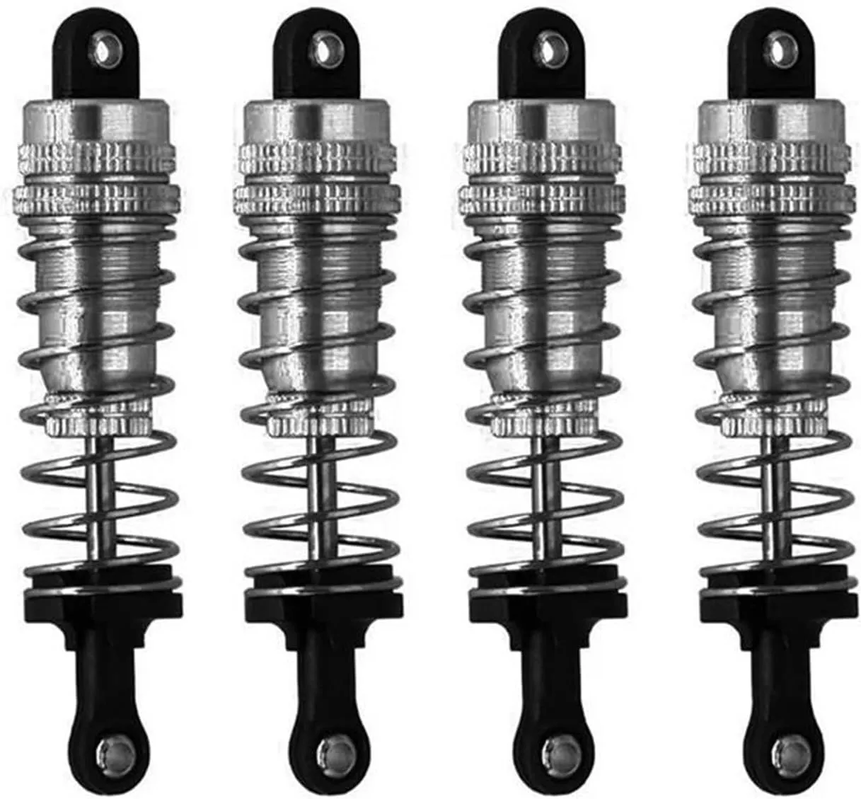 RC Car Shock Absorbers Compatible With WLtoys 144001 1/14 RC Drift For Racing Car Parts 4Pcs Metal Shock Absorber Damper Replacement Accessory(Gray)