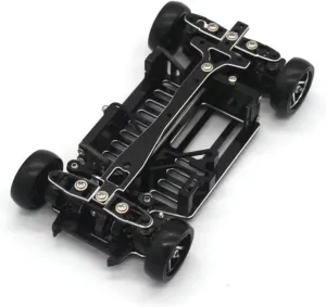 RC Car Upgrade Part for Mini-q Q8 1/28 Frame Drift for Racing DIY Assembly Frame RC Remote Control Car Metal Upgrade Accessories(Black)