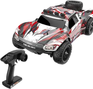 RC Cars, Remote Control Car 1:10 Scale 48 Km/h High Speed Off Road RC Truck with Lights, 4WD All Terrains Waterproof Electric Toy Racing Car for Boys Girls