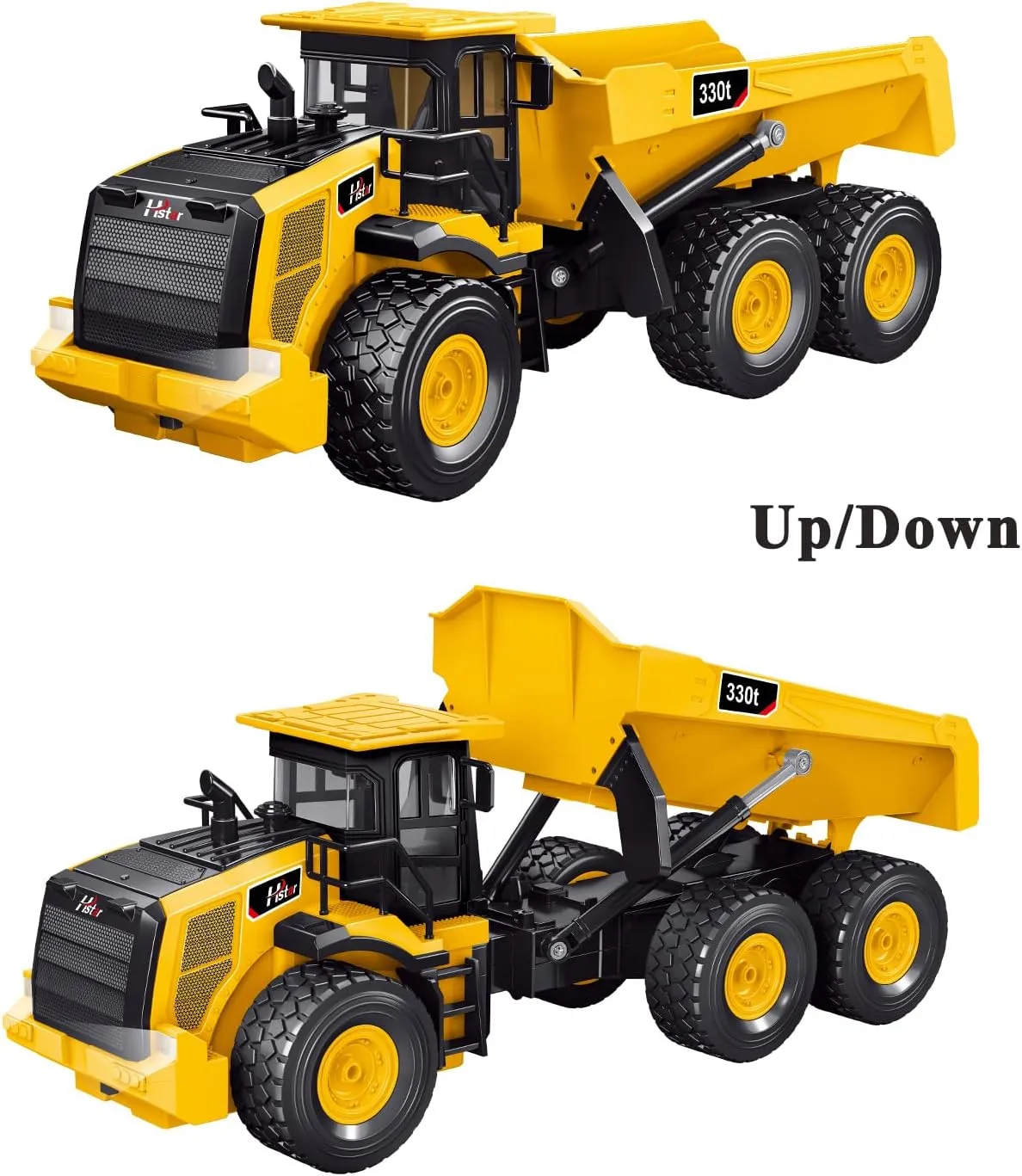 RC Dump Truck, Remote Control Dump Truck 11 Channel with Lights/Sounds/2 Batteries for Adults, RC Construction Vehicles Toys for Boys Kids, 1:16 Scale RC Dump Truck Toys