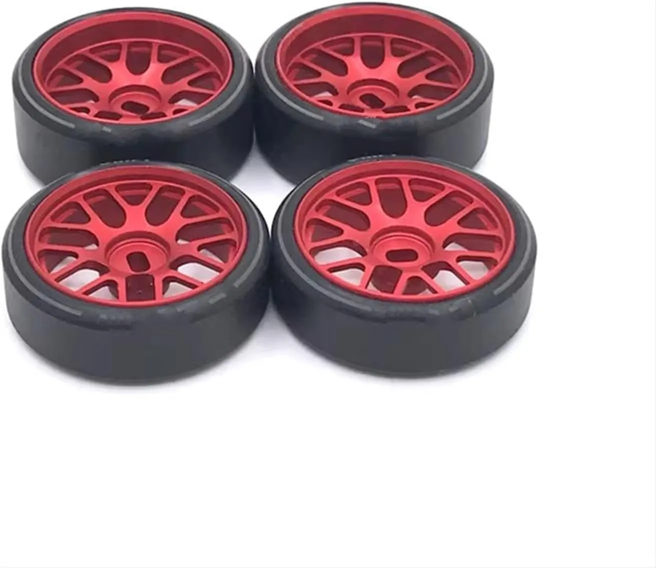 RC Spare Part Compatible with Dgawd for MINI-Q for KYOSHO K969 K979 K989 K999 P929 P939 284131 Iw04m Iw02 Rm02 Rm03 1/28 RC Car Parts 27mm Drift Wheels(Red)