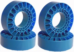 Rc Wheel Rim Tire for Axial for SCX24 for FMS for FCX24 for AX24 for 1/18 1/24 RC Crawler Car 1.0 Crawler Tires 68 * 26mm Upgrade Wheel(Blue,B)