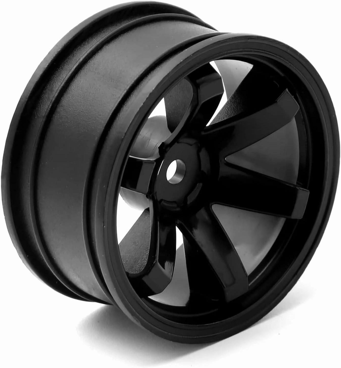 RC Car DIY Parts for Sakura for Traxxas for RedCat 1/10 4pcs 52mm Plastic Wheel Rim Wheel Hubs TE37 RC On-Road Drift for Racing Car(Black)