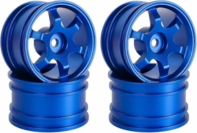 RC Car DIY Parts for Tamiya M03 M04 M05 M06 M07 MB-01 XM-01 1/10 4pcs 42mm Metal Wheel Rim Wheel Hubs RC On-Road Drift for Racing Car Upgrade Parts(Blue)