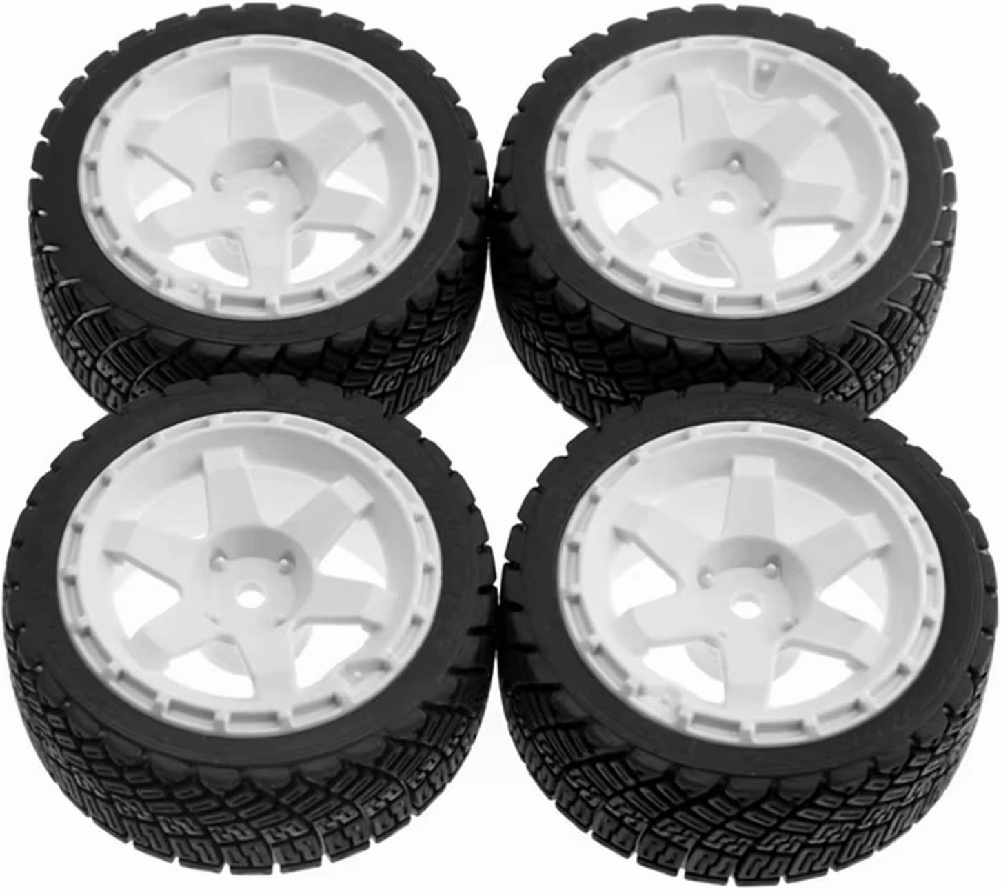 RC Car Parts Compatible with TT01 for TT02 XV01 1/10 RC for Racing Car 4PCS 67Mm Tires On Road for Touring Drift Car Tyre Wheel Spare Parts