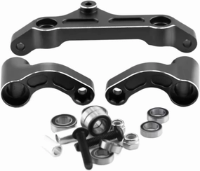 RC Car Upgrade Part for Arrma for Kraton for Outcast 8S 1/5 Metal Steering Assembly RC Remote Control Crawler Vehicle Upgrade Parts Accessories(Black)