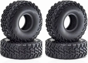 Rc Car Wheel Rim Tire Compatible with Axial for SCX10 II III 90046 for Traxxas for TRX4 D90 for Redcat 1/10 RC Crawler Car 119mm 1.9" Rubber Tire Wheel Tyre