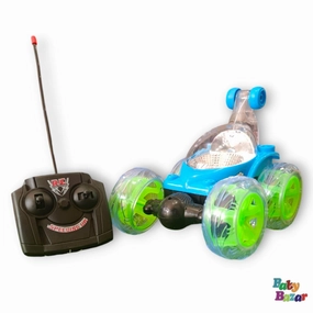 RC Stunt Car with Lights Music & Powerful Racing Action Rechargeable Remote Control Toy