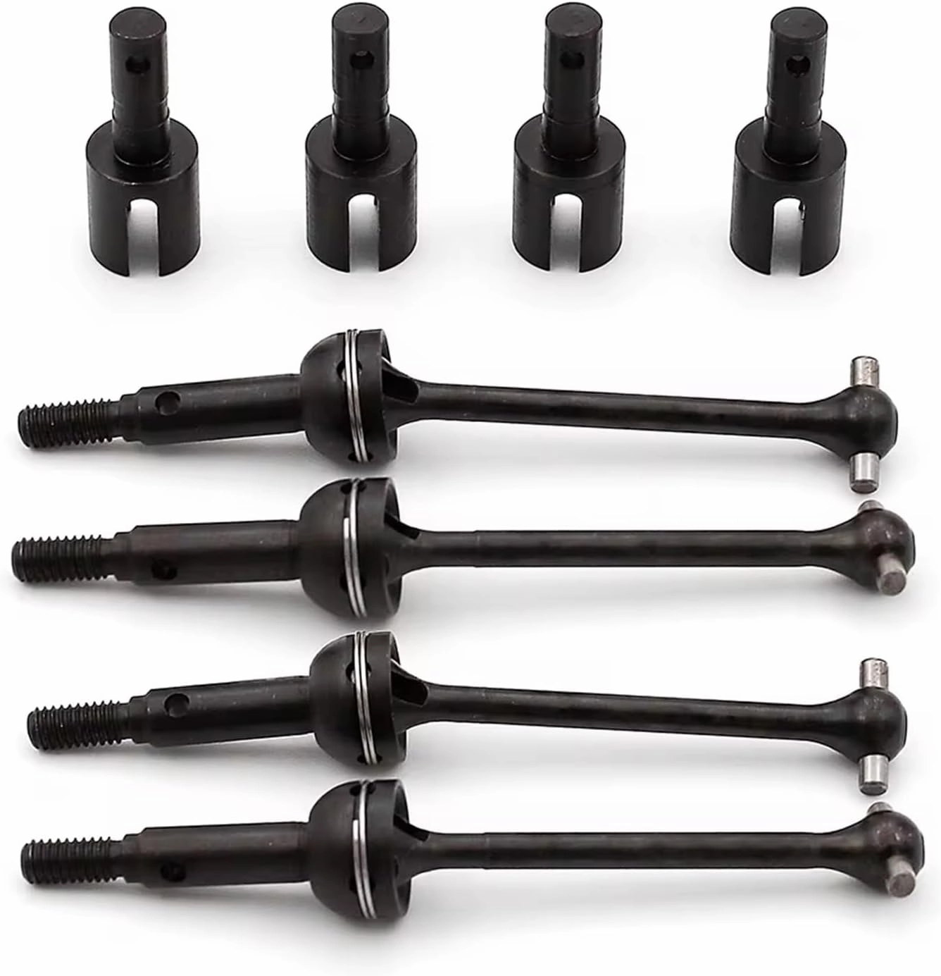 RC Transmission Shaft Compatible with LC for Racing PTG-2 PTG2 1/10 RC Car Upgrade Parts 8 Pcs Steel Gearbox Joint Cup Diff Cup & Drive Shaft Set CVD