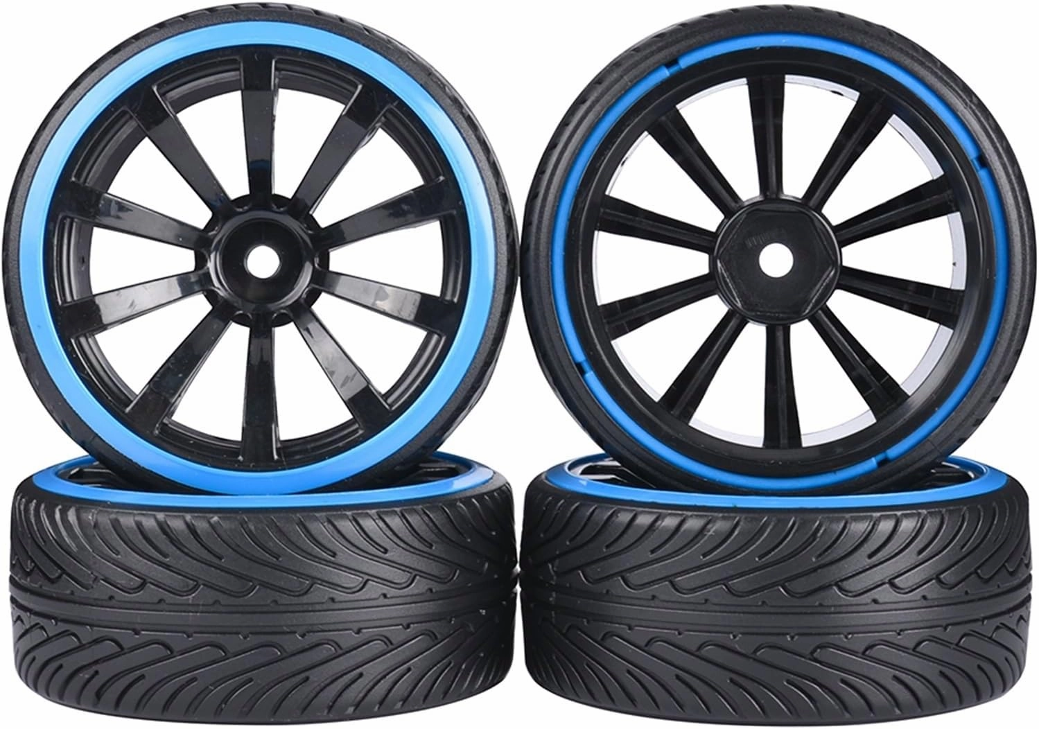 Rc Wheel Rim Tire for HSP for Tamiya for HPI 1:10 RC Drifting Car Hard Tyre Set 4Pcs RC Hard Pattern Drift Tires Tyre Wheel