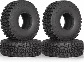 RC Wheel Tire Compatible with Axial for SCX10 for Pro for Capra for Traxxas for TRX4 1/10 RC Crawler Car Parts 120mm 1.9" Soft Rubber Tire Wheel Tyre