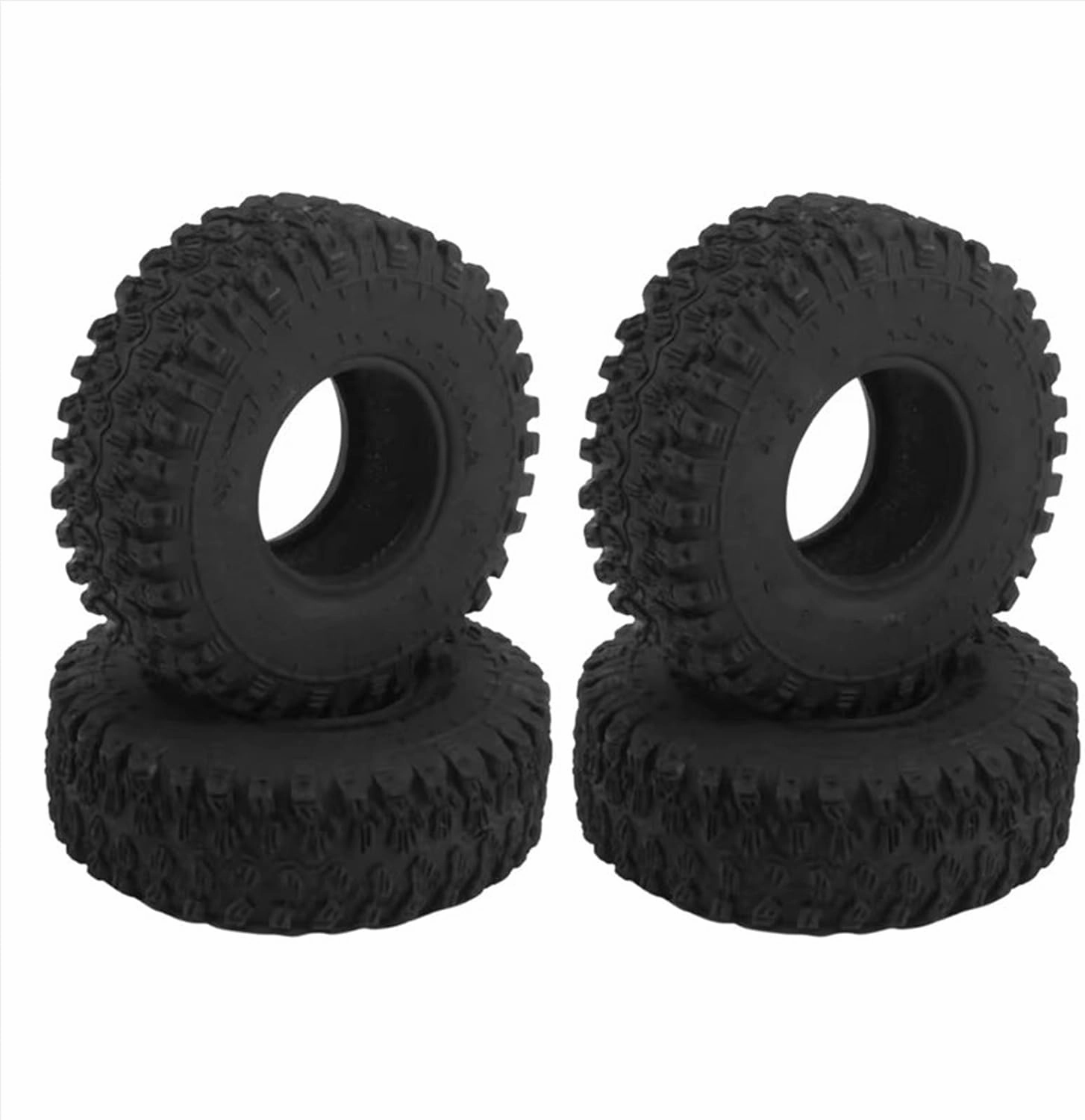 RC Wheel Tire Compatible with Axial for SCX24 for Bronco for Gladiator AX24 for FMS for FCX24 1/24 RC Crawler Car 4pcs 54mm 1.0" Soft Rubber Wheel Tire