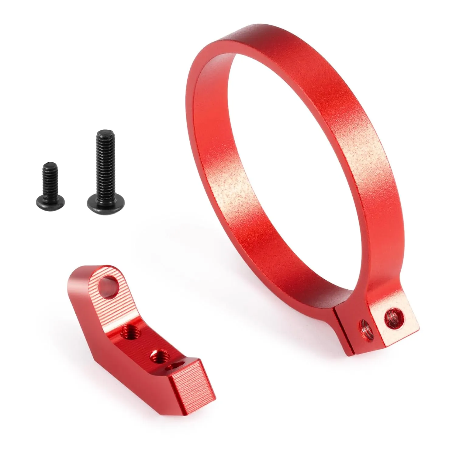 RCHUBAM Angled Lightweight Clamp-On Fan Mount 1PCS Aluminum RC Fan Adapter for Brushless RC Motor 540 Compatible with Sakura D4 1/10 RC Trucks Buggies RC Drift Racing Car Upgrades (Red)