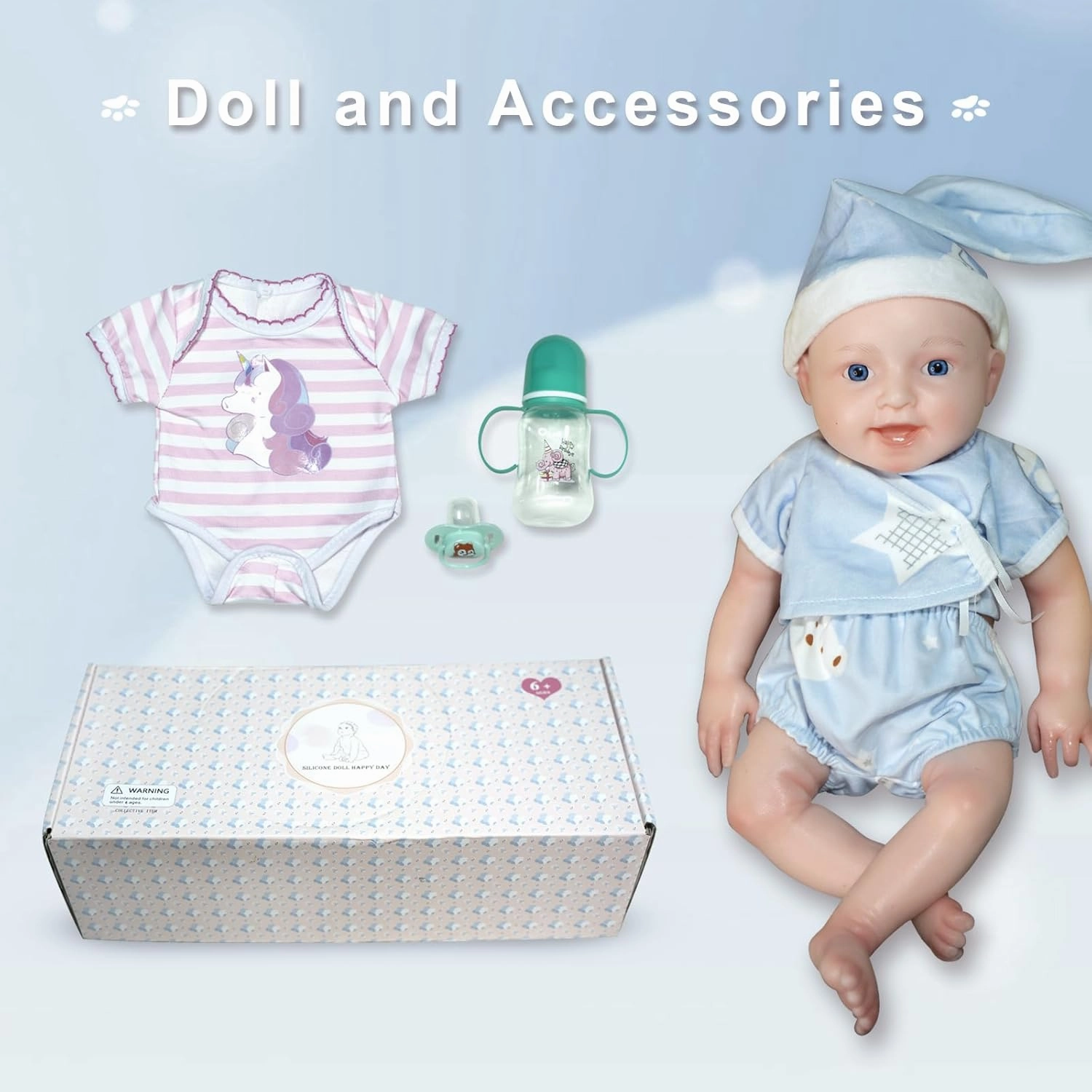 Realistic Silicone Reborn Baby Dolls - 18 Inch Full Silicone Baby Doll Girl, Christmas and Birthday Gifts for Girls 3 